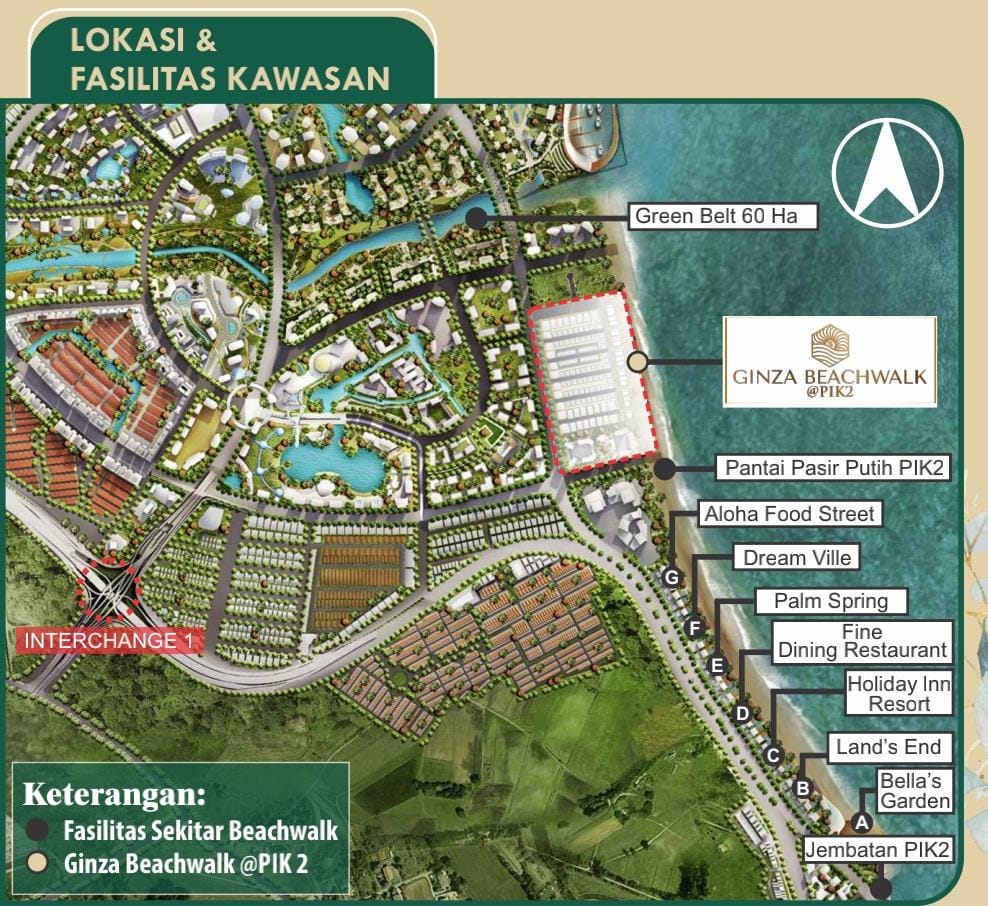 Siteplan Ginza Beachwalk